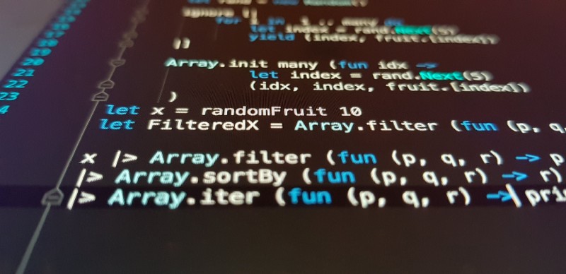 Artistic photo of code