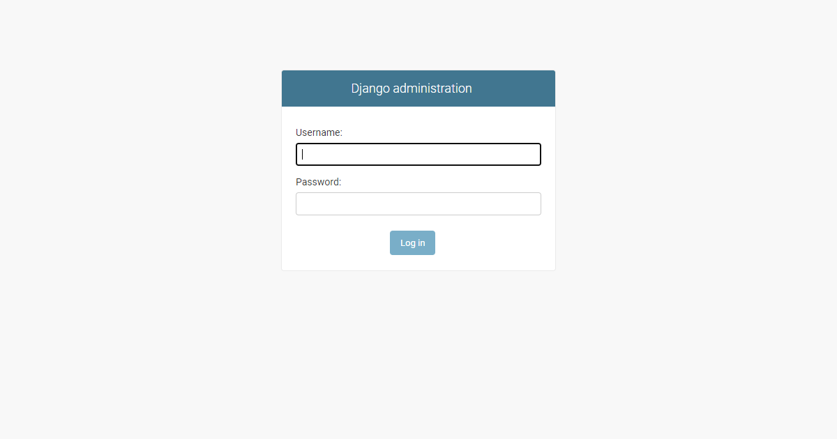 Django administration login page
